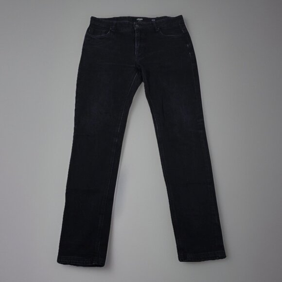 FENDI Monster Logo Mens Jeans Slim Straight Black Authentic Denim Size 32 X 30 - Picture 1 of 16